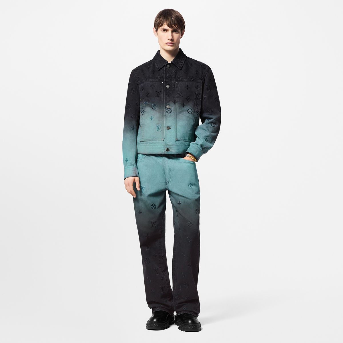 LV Embroidered Denim Blouson